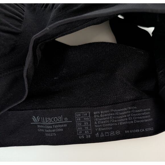 Wacoal B-Smooth Black Wirefree Bralette Bra 835275 Size 38 - Picture 3 of 6